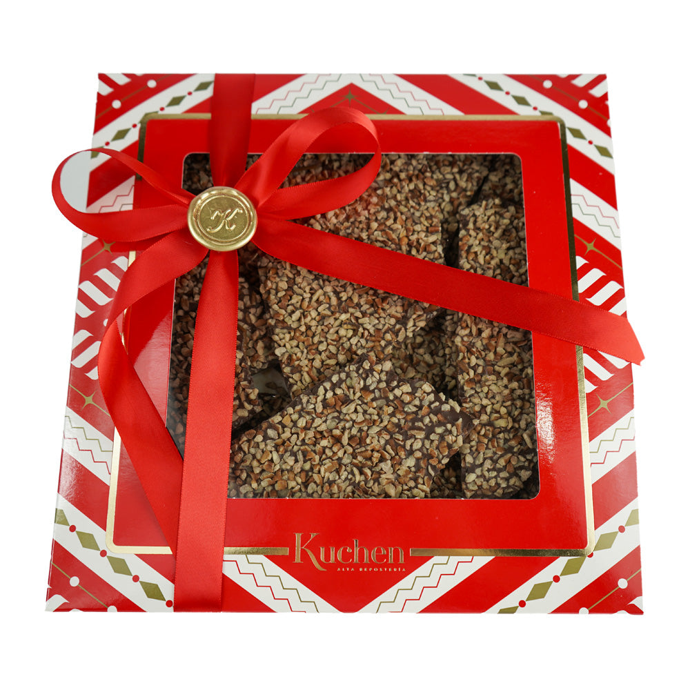 Toffee de chocolate semi amargo con nuez  (Caja grande )