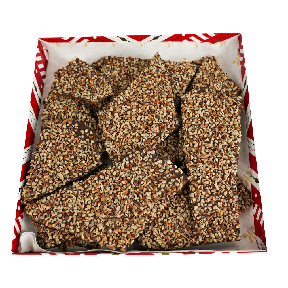Toffee de chocolate semi amargo con nuez  (Caja grande )
